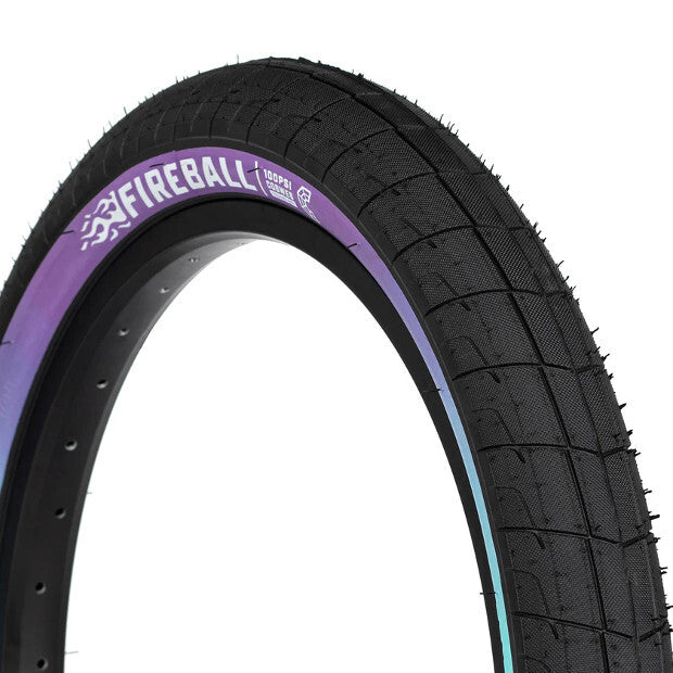ECLAT BMX Fireball 20" Tire (Black/Purple Teal Fade) 2.4"