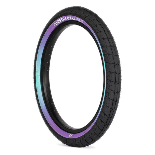ECLAT BMX Fireball 20" Tire (Black/Purple Teal Fade) 2.4"