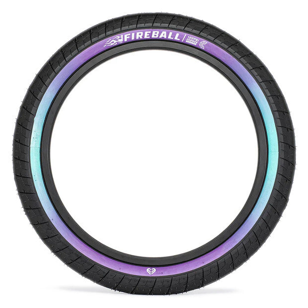 ECLAT BMX Fireball 20" Tire (Black/Purple Teal Fade) 2.4"