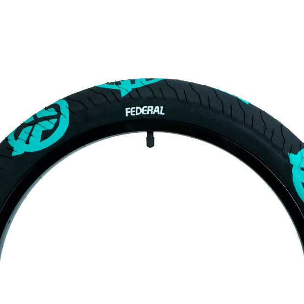 FEDERAL BMX Command LP 20" Tire (Black/Teal Logo) 2.4"