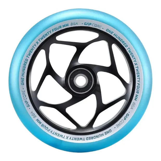 BLUNT Gap Core Pro სკუტერის დისკები 120 მმ (შავი/ფირუზისფერი)