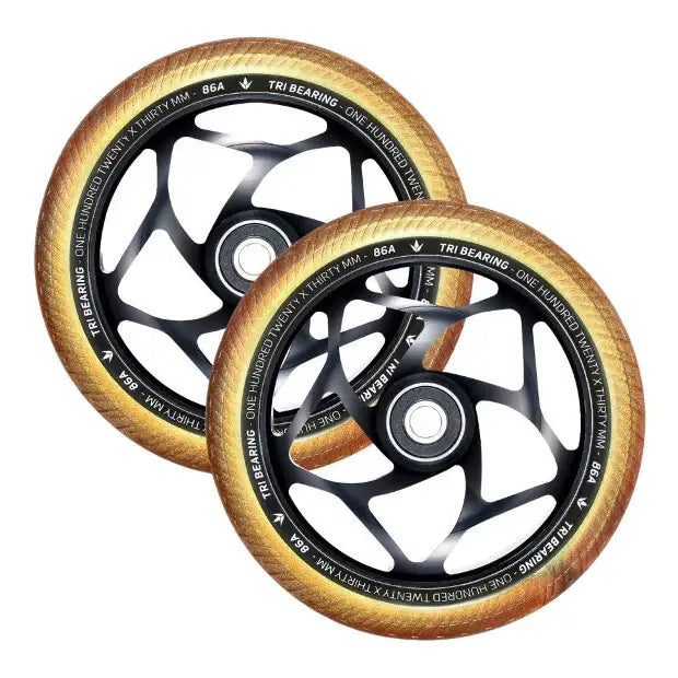 BLUNT Tri Bearing Pro Scooter Wheels 120mm (Black/Gold)