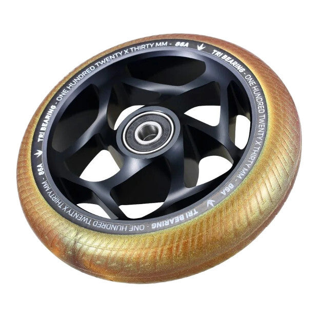 BLUNT Tri Bearing Pro Scooter Wheels 120mm (Black/Gold)