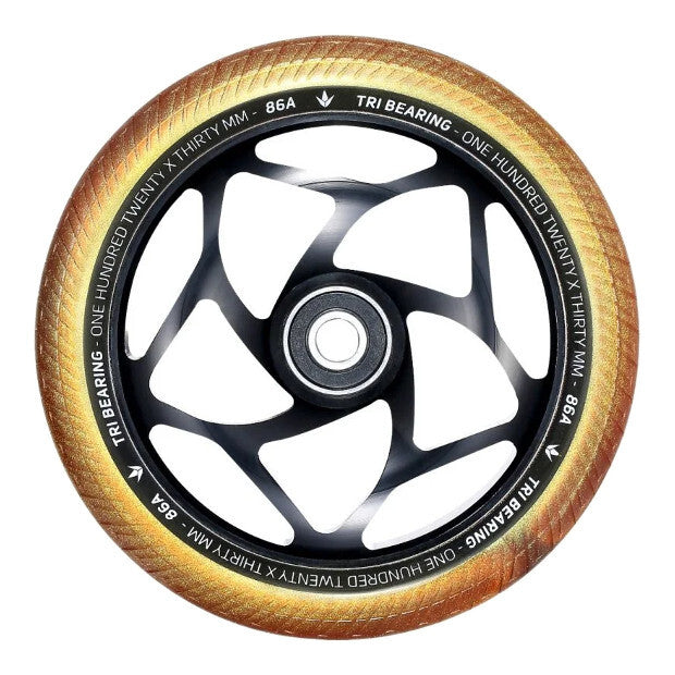 BLUNT Tri Bearing Pro Scooter Wheels 120mm (Black/Gold)