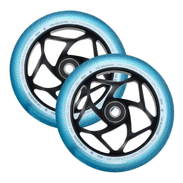 BLUNT Tri Bearing Pro Scooter Wheels 120mm (Black/Turquoise)
