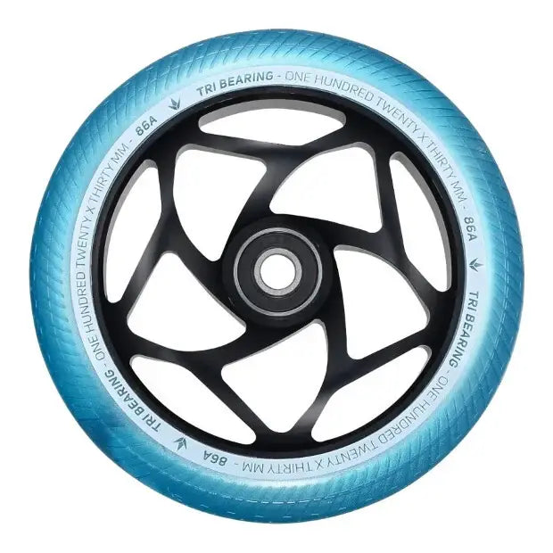 BLUNT Tri Bearing Pro სკუტერის დისკები (შავი/ფირუზისფერი)