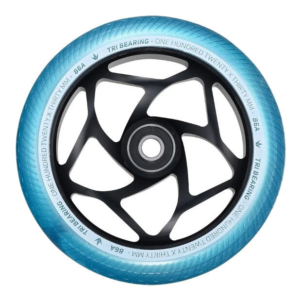 BLUNT Tri Bearing Pro Scooter Wheels 120mm (Black/Turquoise)