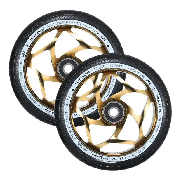 BLUNT Tri Bearing Pro Scooter Wheels 120mm (Gold/Black)