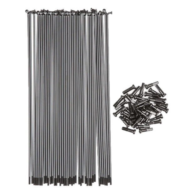 BSD BMX Stainless Butted Spokes (Black) 184mm