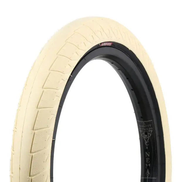 CINEMA BMX Williams 20" Tire (Creme/Black Wall) 2.5"