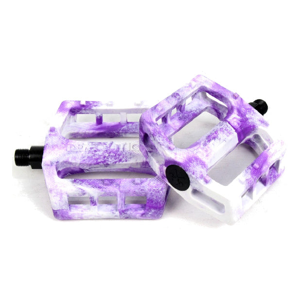 DEMOLITION BMX Trooper Pedals (White/Purple)