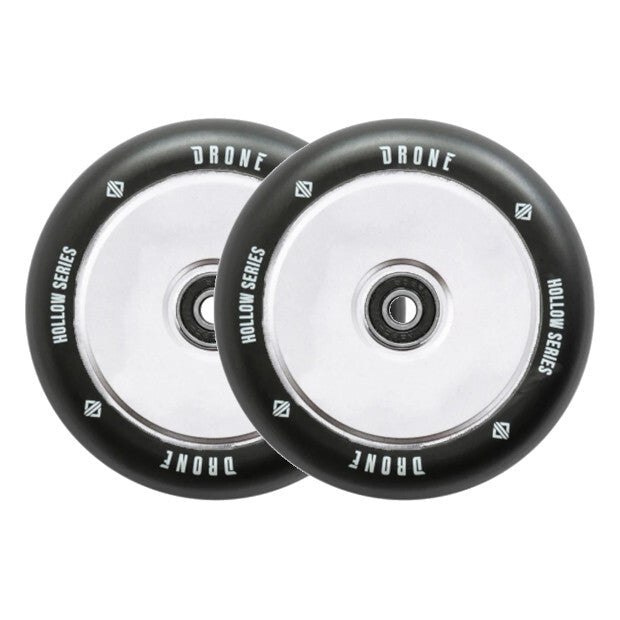DRONE Hollow Series Pro Scooter Wheels 110mm (Silver)