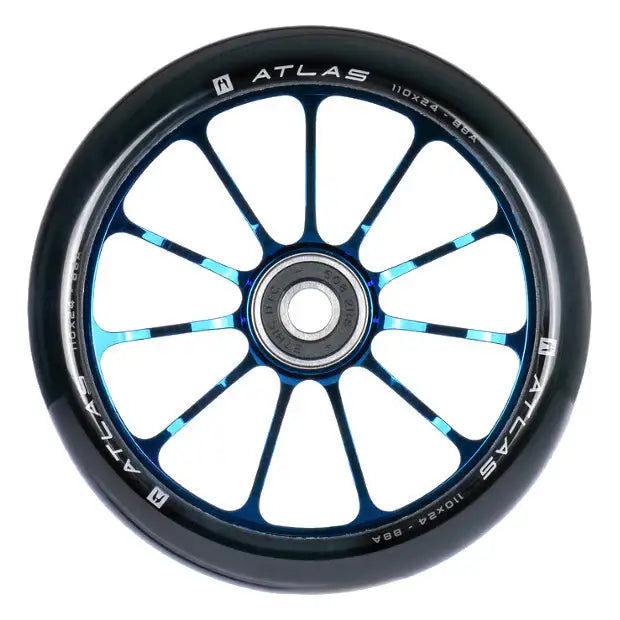 ETHIC DTC Atlas Pro სკუტერის დისკები (ქრომისფერი ლურჯი)