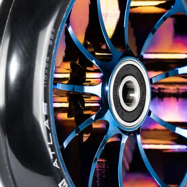 ETHIC DTC Atlas Pro სკუტერის დისკები (ქრომისფერი ლურჯი)