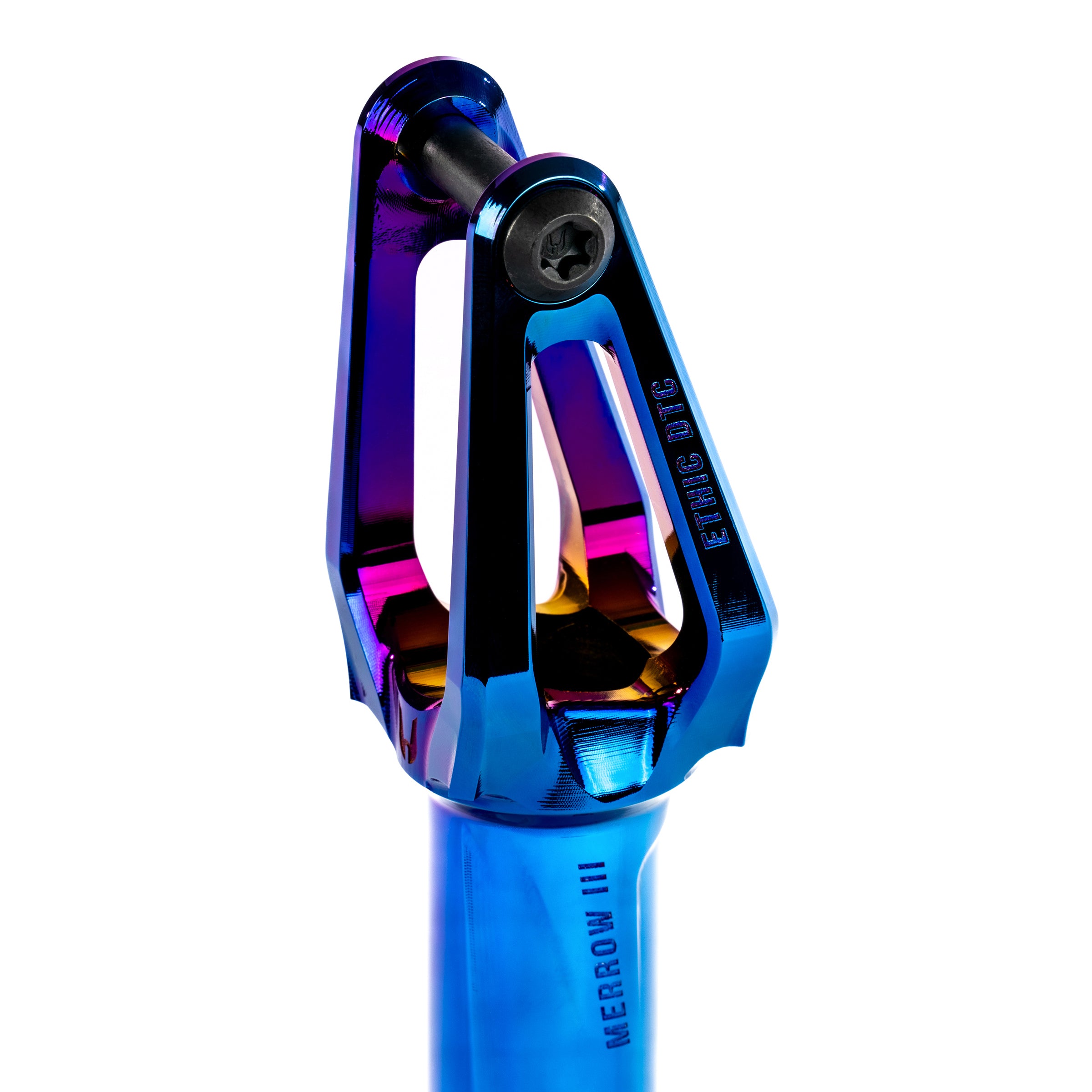 ETHIC DTC Merrow V3 HIC Pro Scooter Fork (Chrome Blue)