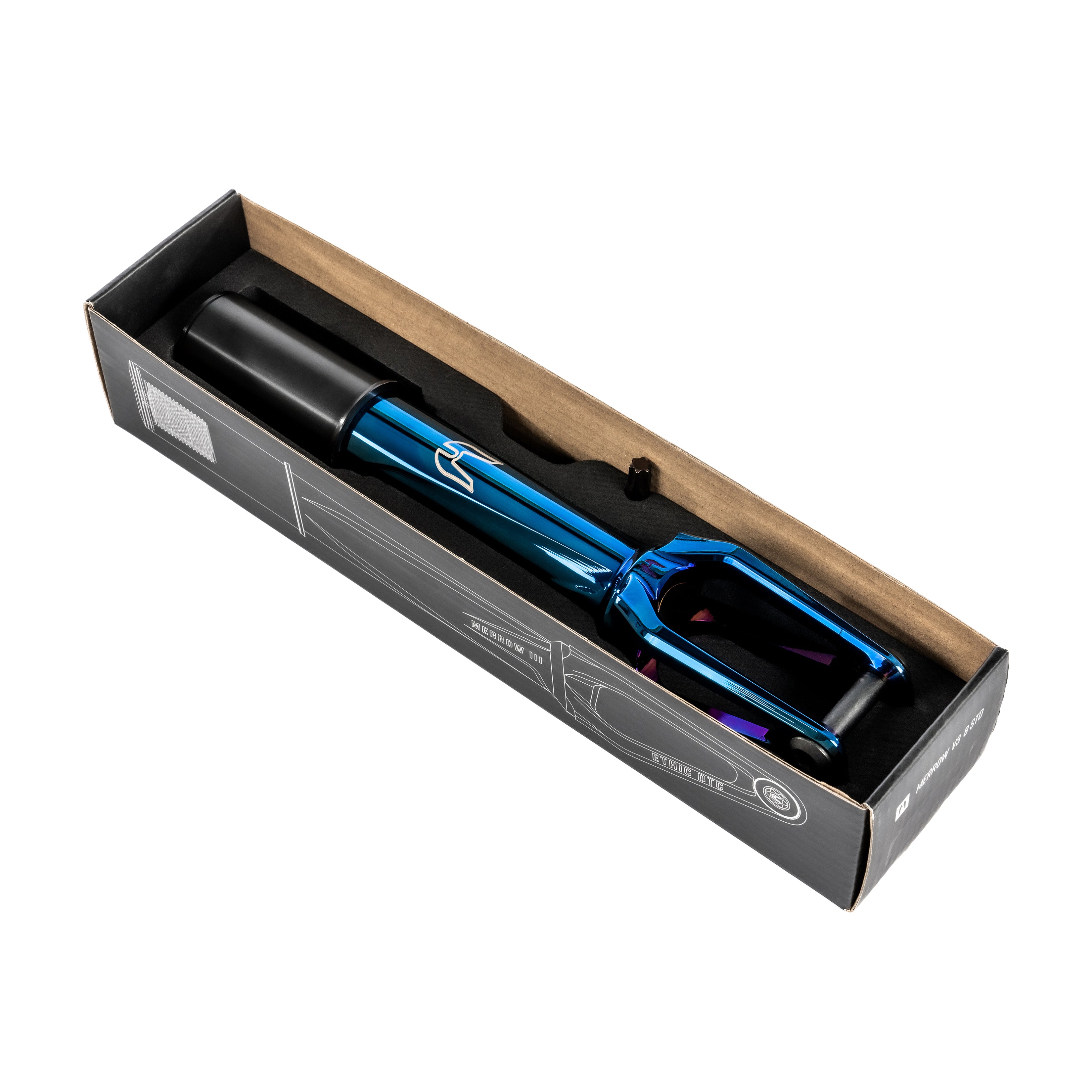 ETHIC DTC Merrow V3 HIC Pro Scooter Fork (Chrome Blue)