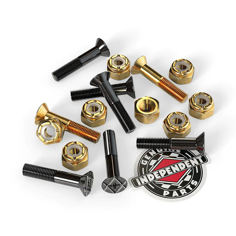 INDEPENDENT Phillips Skateboard Bolts (Black/Gold)