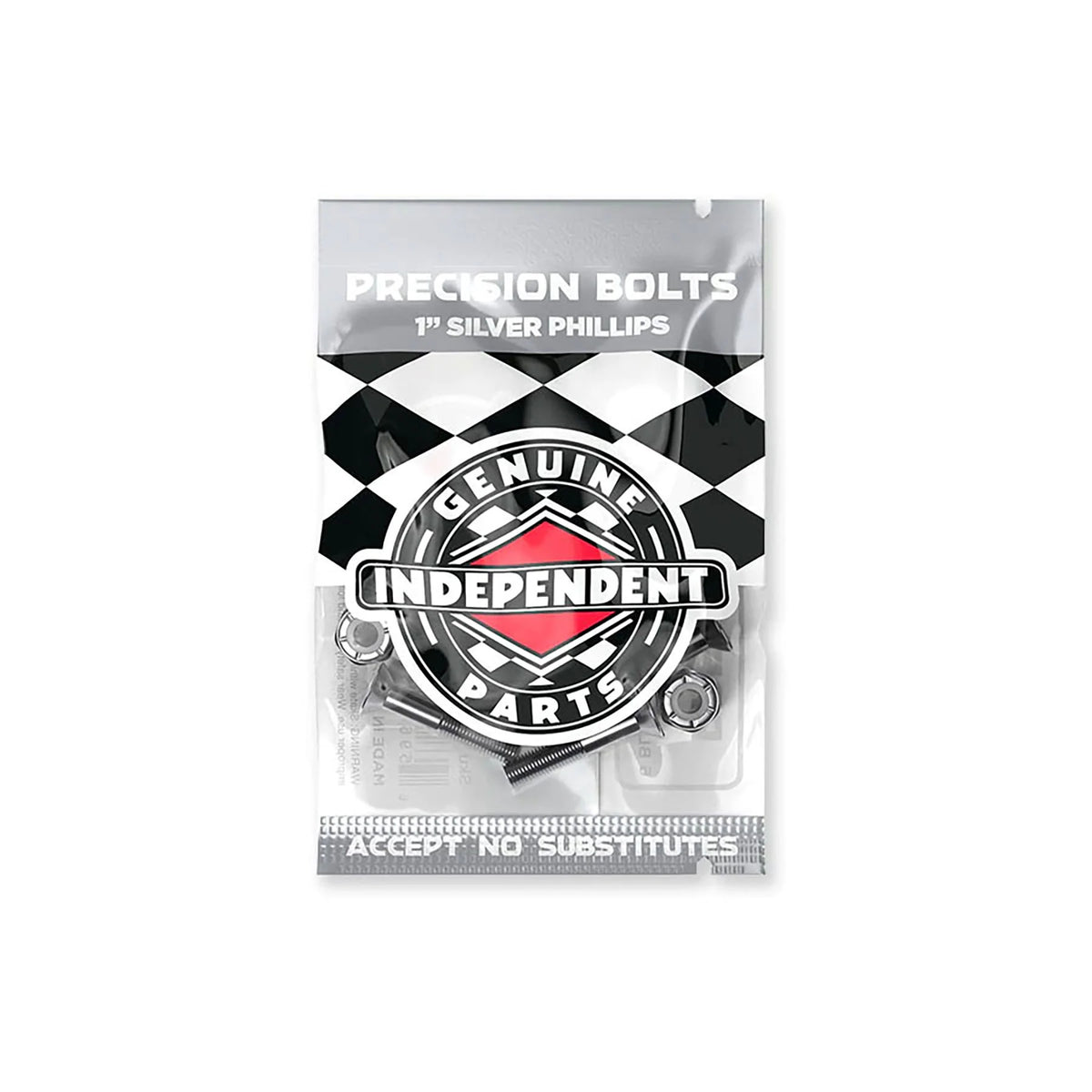 INDEPENDENT Phillips Skateboard Bolts (Black/Silver)
