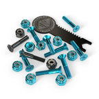 INDEPENDENT Phillips Skateboard Bolts (Blue/Black)