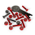 INDEPENDENT Phillips Skateboard Bolts (Red/Black)
