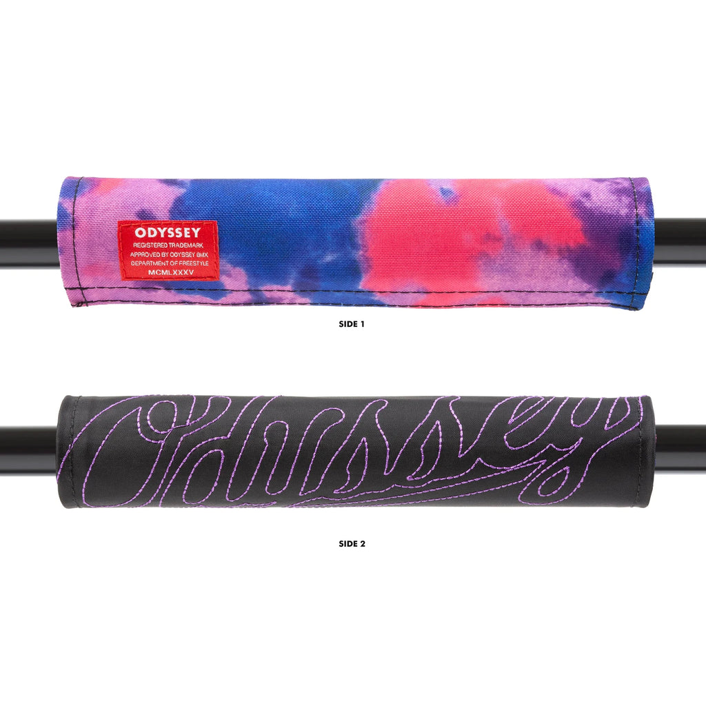 ODYSSEY BMX Reversible Bar Pad (Tie-Dye/Big Stitch Purple)