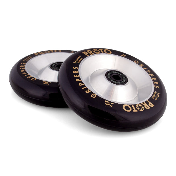 PROTO Classic Full Core Grippers Pro Scooter Wheels (Black on Raw)