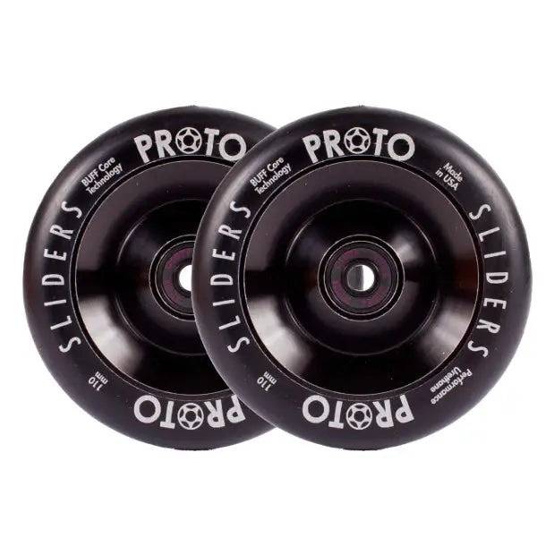 PROTO Classic Full Core Sliders Pro Scooter Wheels (Black on Black)