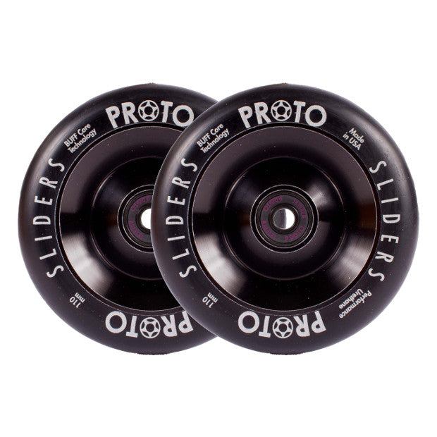 PROTO Classic Full Core Sliders Pro Scooter Wheels (Black on Black)
