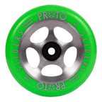 PROTO StarBright Sliders Pro Scooter Wheels (Neon Green on Raw) - Tbilisi, ProScooter.Shop