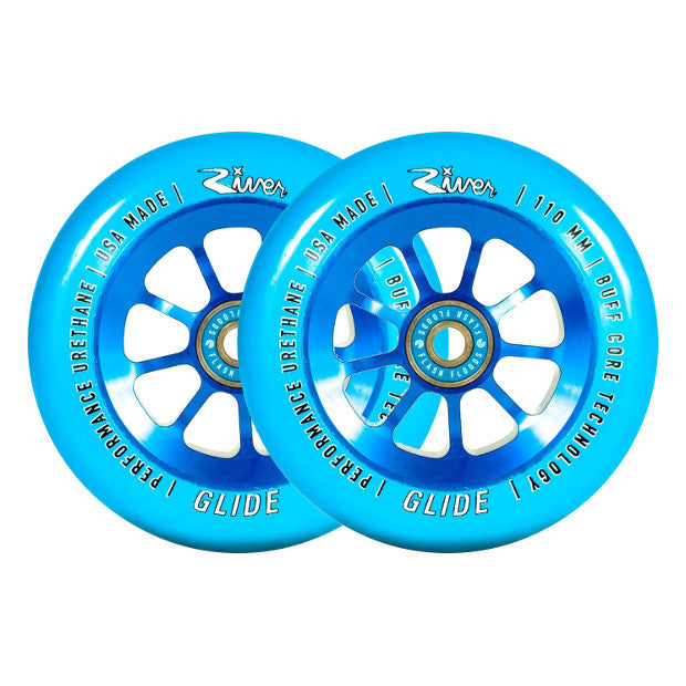 RIVER Natural Glides Pro Scooter Wheels (Sapphire)