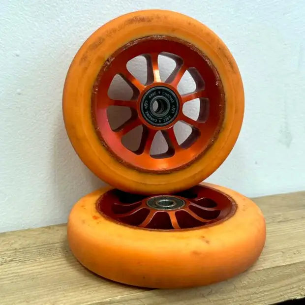 Used RIVER Wheels 110x24mm (Orange) - Tbilisi, ProScooter.Shop