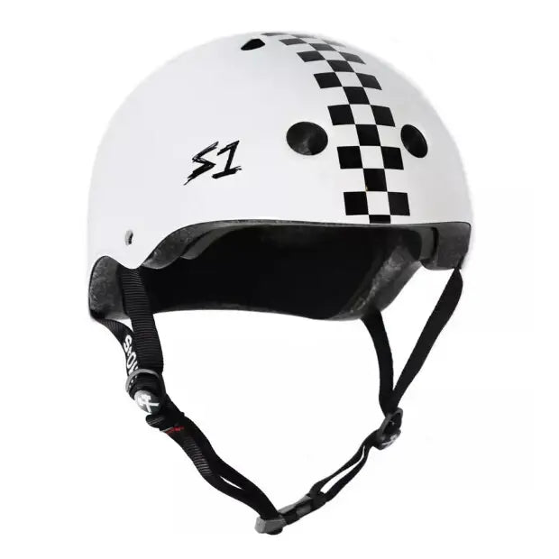 S-ONE Mega Lifer Helmet (White/Checkers)