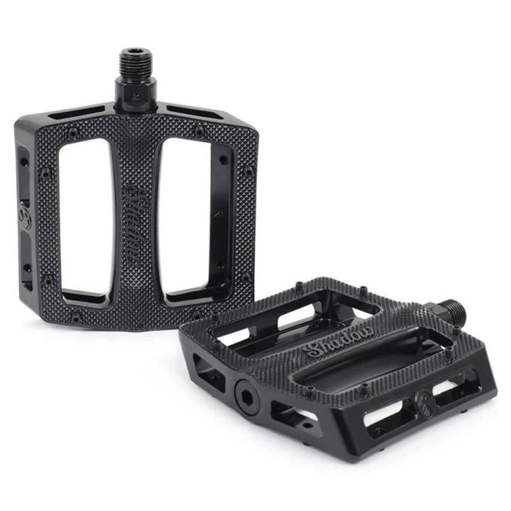 SHADOW BMX Metal Unsealed Alloy Pedals (Black)