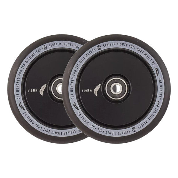 STRIKER Lighty Fullcore V3 110mm Pro Scooter Wheels (Black)