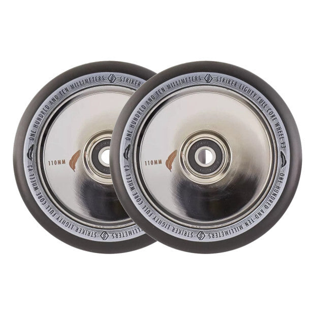 STRIKER Lighty Fullcore V3 110mm Pro Scooter Wheels (Chrome)