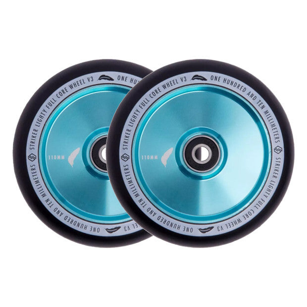 STRIKER Lighty Fullcore V3 110mm Pro Scooter Wheels (Teal)