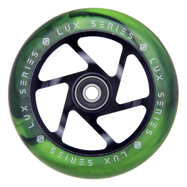 STRIKER Lux 110mm Pro Scooter Wheels (Black/Lime)