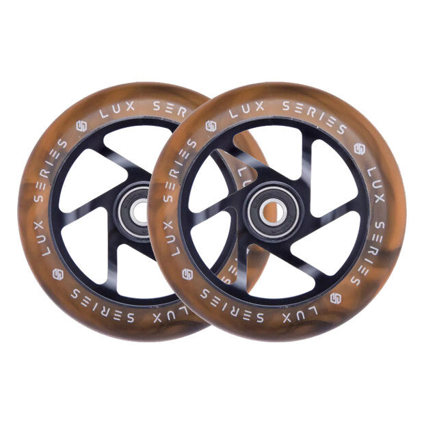 STRIKER Lux 110mm Pro Scooter Wheels (Black/Orange)