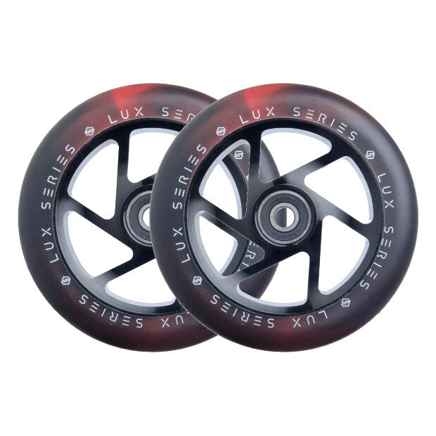 STRIKER Lux 110mm Pro Scooter Wheels (Black/Red)