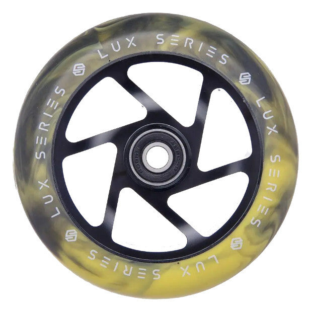 STRIKER Lux 110mm Pro Scooter Wheels (Black/Yellow)