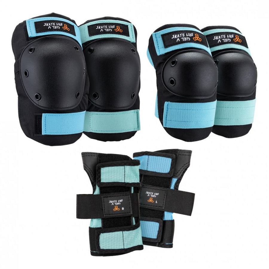 TRIPLE EIGHT x S.L.A.G. Saver 3-Pack Combo Pads (Skate Like A Girl)