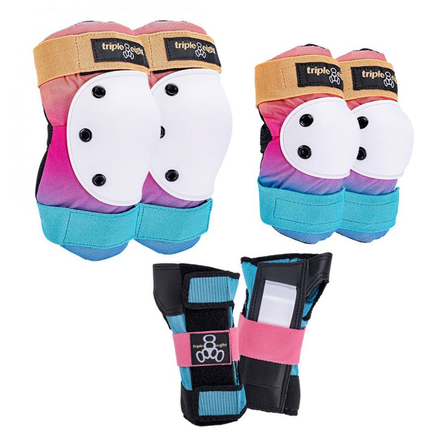 TRIPLE EIGHT Saver 3-Pack Combo Pads (Sunset)