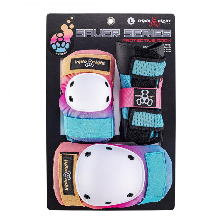 TRIPLE EIGHT Saver 3-Pack Combo Pads (Sunset)