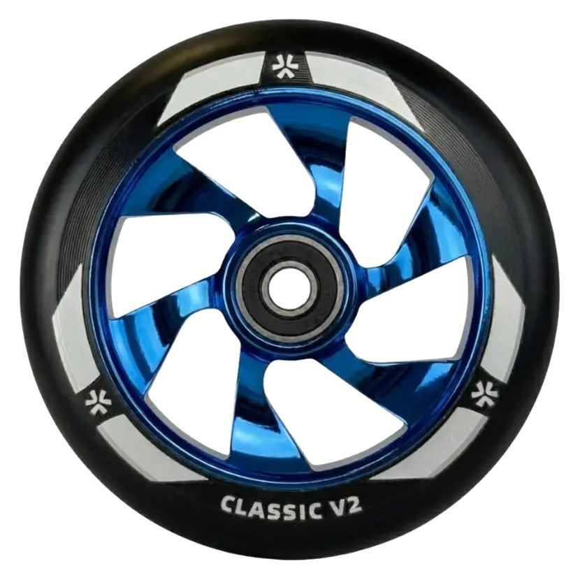 UNION Classic V2 Pro Scooter Wheels (Black/Chrome Blue)