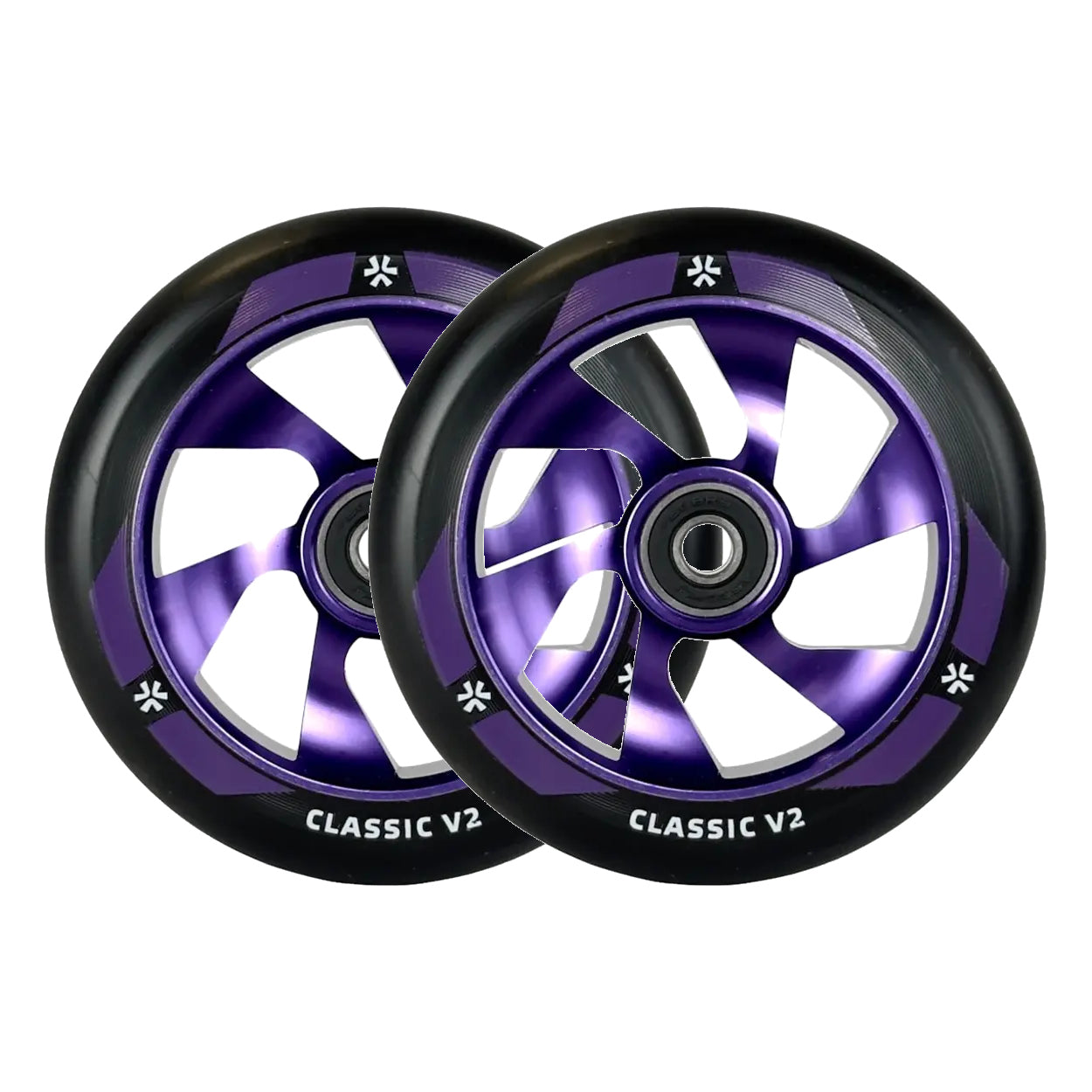 UNION Classic V2 Pro Scooter Wheels (Black/Polished Purple)