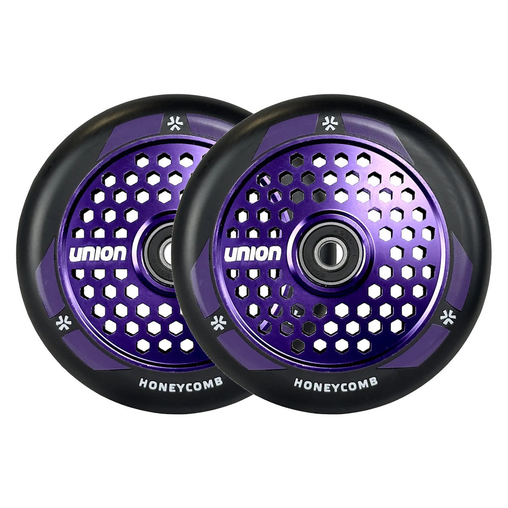UNION Honeycomb Pro Scooter Wheels 110mm (Black/Purple)