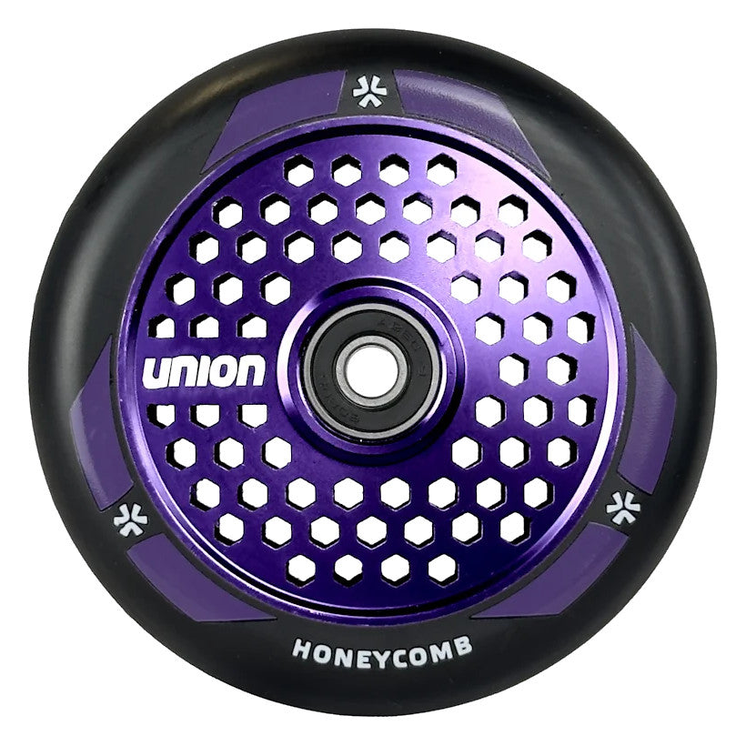 UNION Honeycomb Pro Scooter Wheels 110mm (Black/Purple)